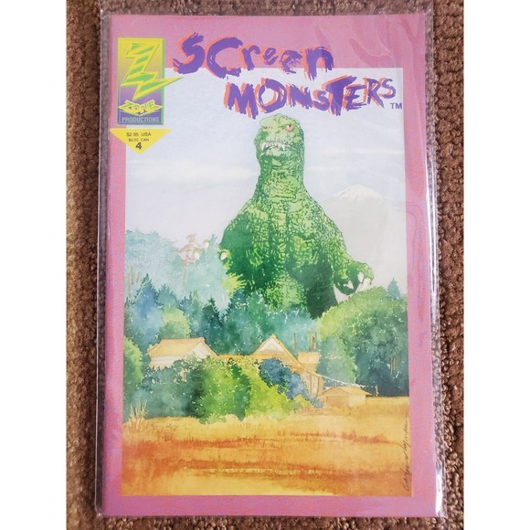 SCREEN MONSTERS #4 VERY SCARCE GODZILLA Comic Zone Productions 1993 Very… - Picture 1 of 3